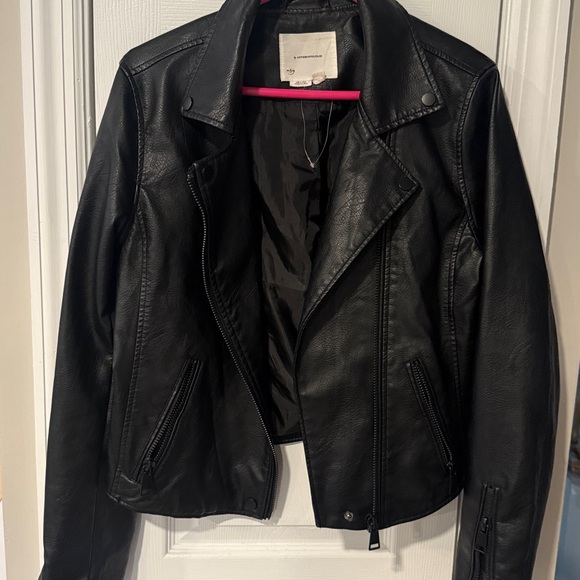 Anthropologie Black faux Leather Jacket - Picture 10 of 10